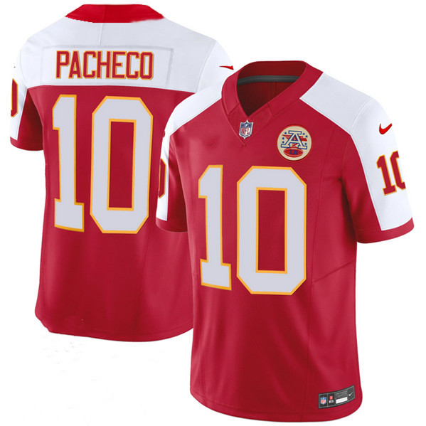 Men’s Kansas City Chiefs #10 Isiah Pacheco Red/White 2023 F.U.S.E. Vapor Untouchable Limited Football Stitched Jersey